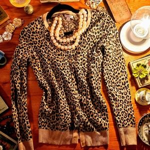 Leopard print cardigan